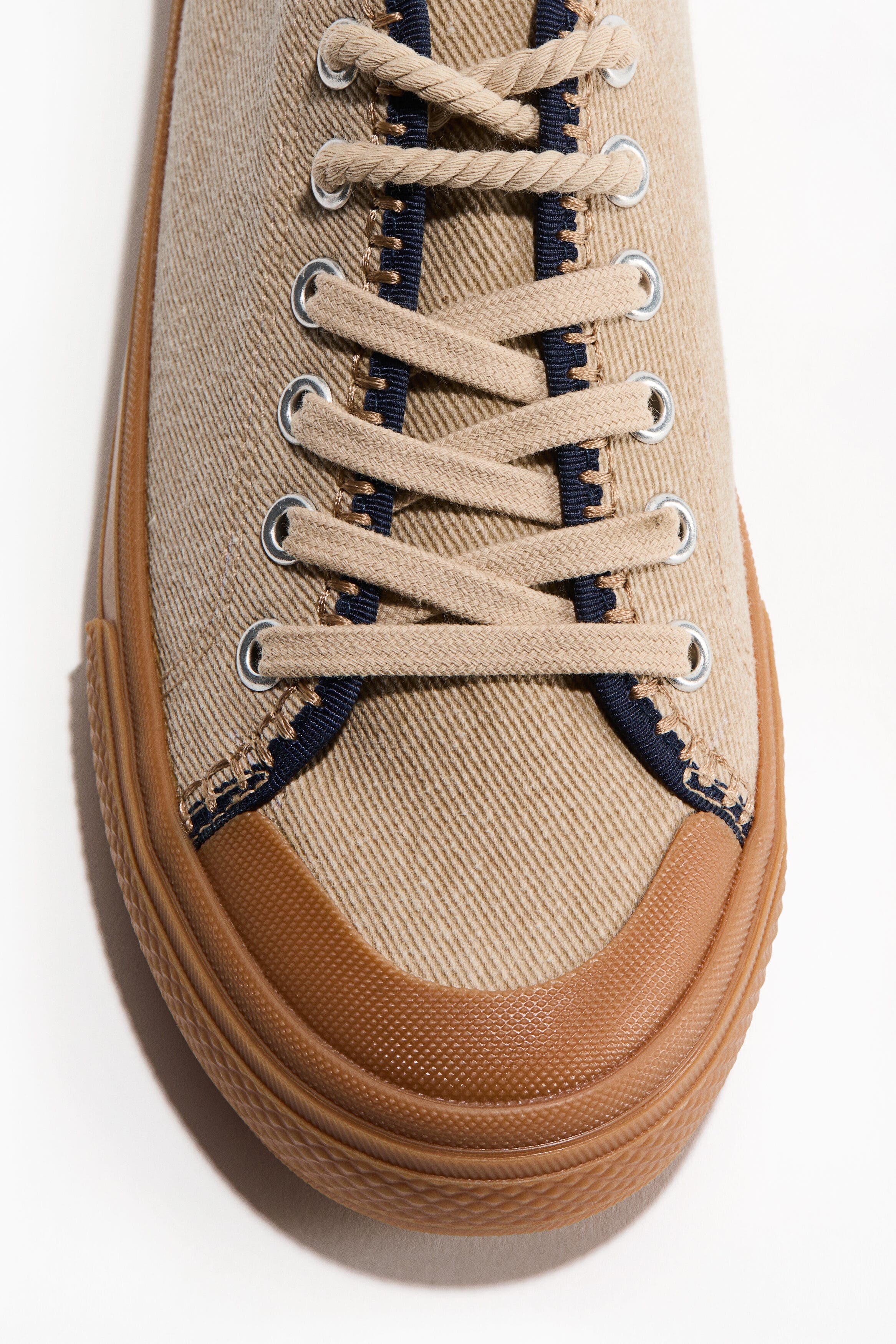 H&M Twill sneakers, Alternate, color, Beige