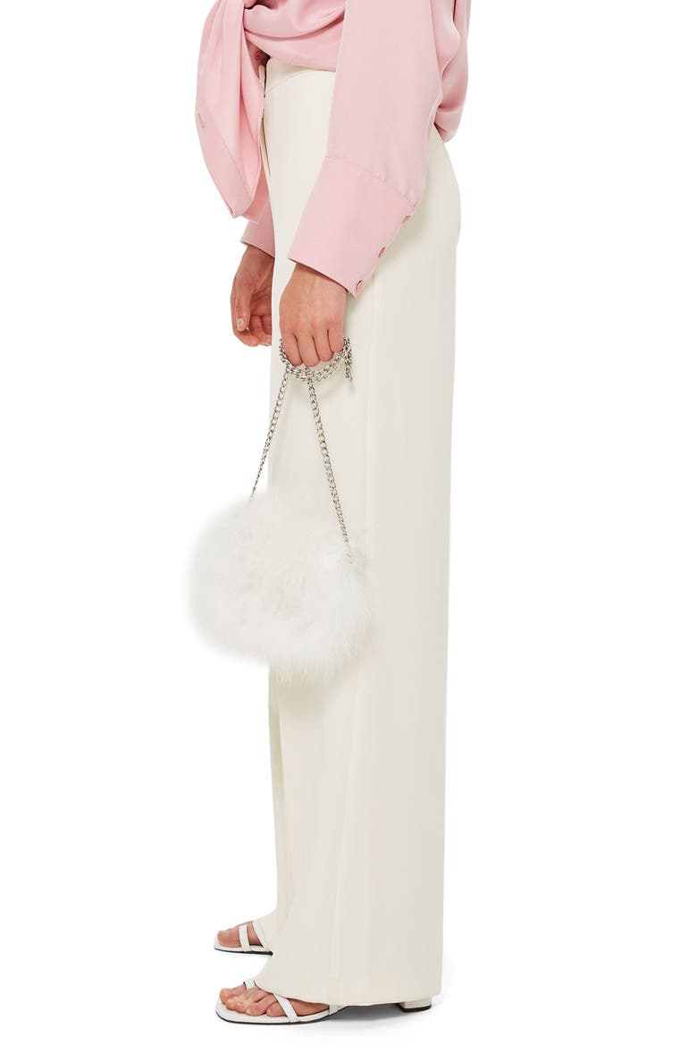 Clean High-Waist Wide Leg Trousers, Alternate, color, CREAM