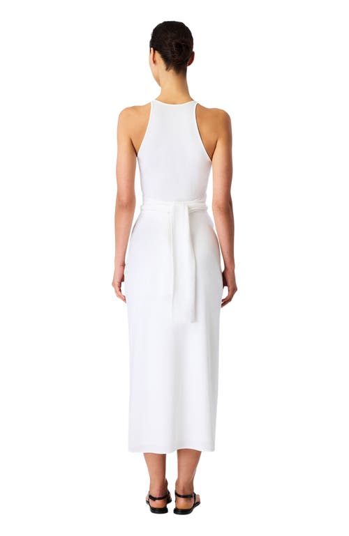Another Tomorrow Sarong Tie Dress In White