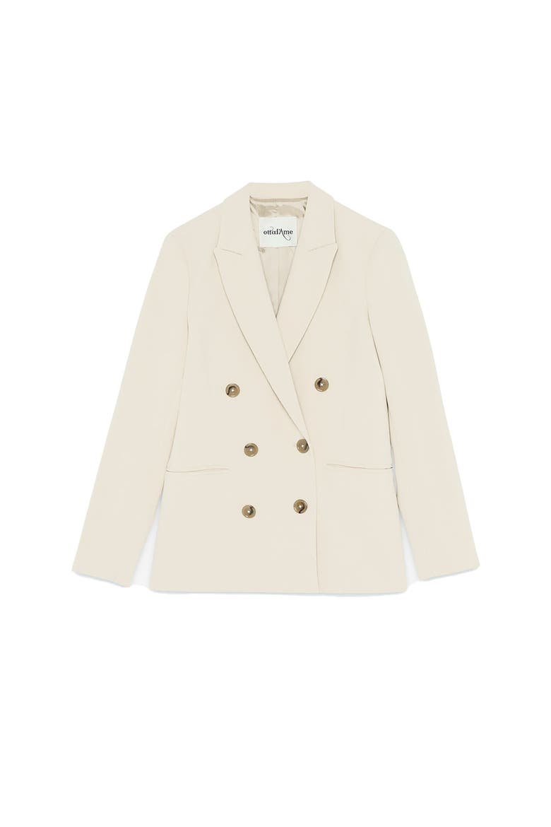 Double-Breasted Jacket, Alternate, color, Ecru