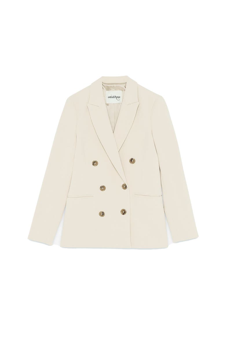 ottod'Ame Double-Breasted Jacket, Alternate, color, Ecru