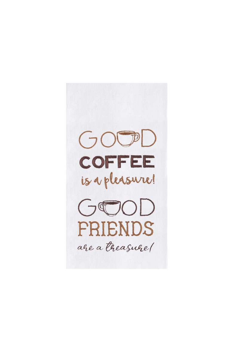 Good Coffee Is A Pleasure Towel, Main, color, Brown