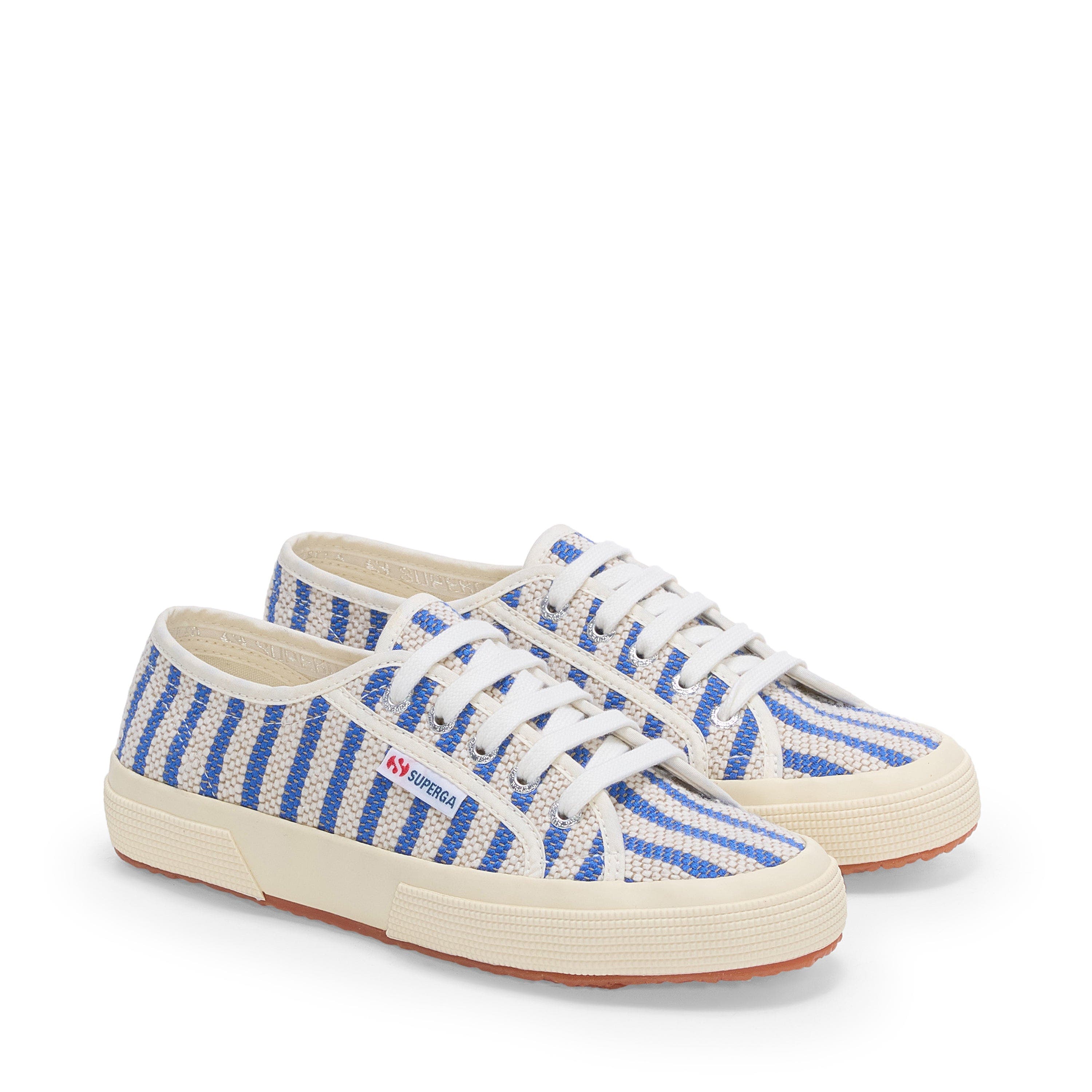 Superga 2750 Cotton Stripes Sneakers, Alternate, color, Blue-Off White