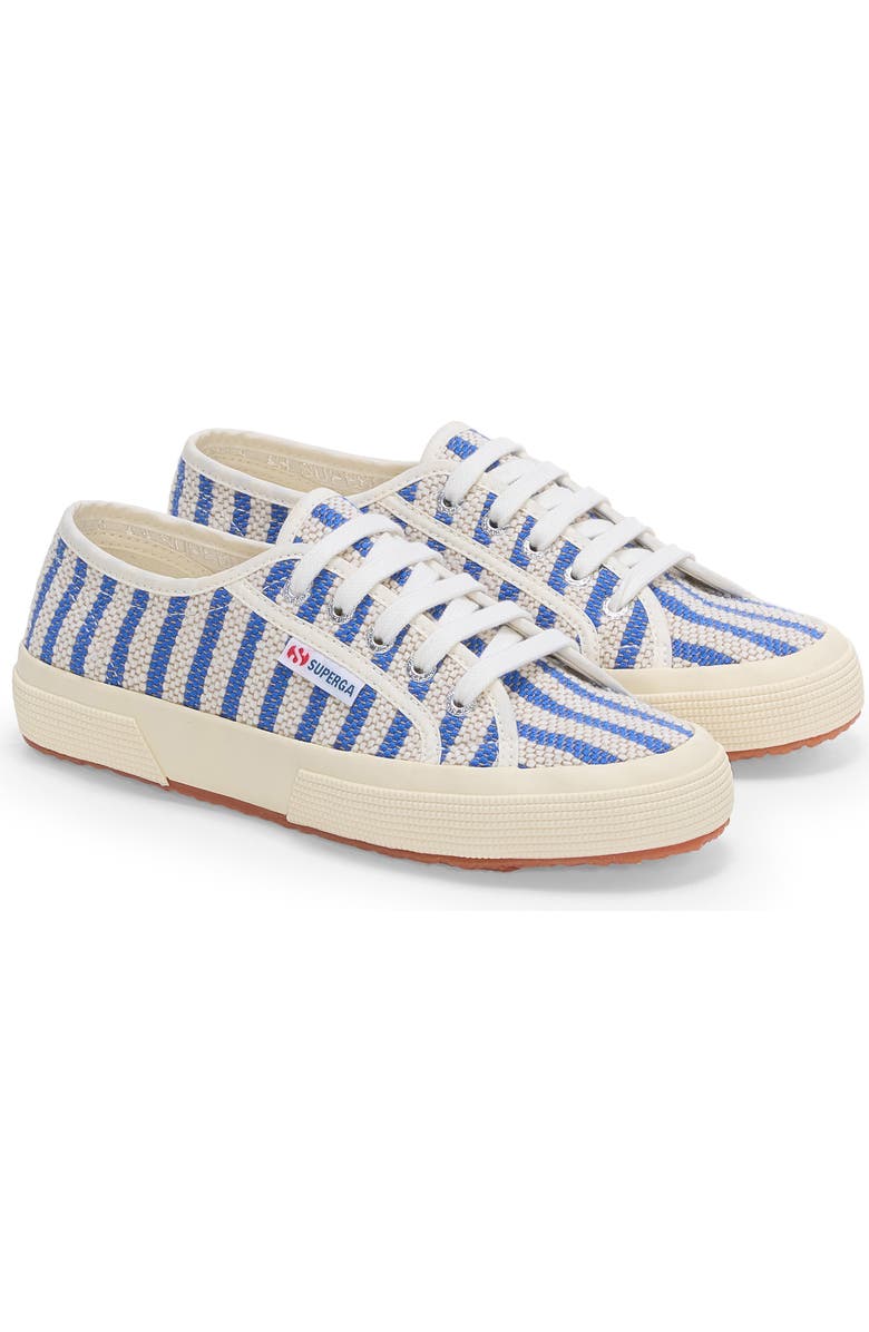 Superga 2750 Cotton Stripes Sneakers, Alternate, color, Blue-Off White