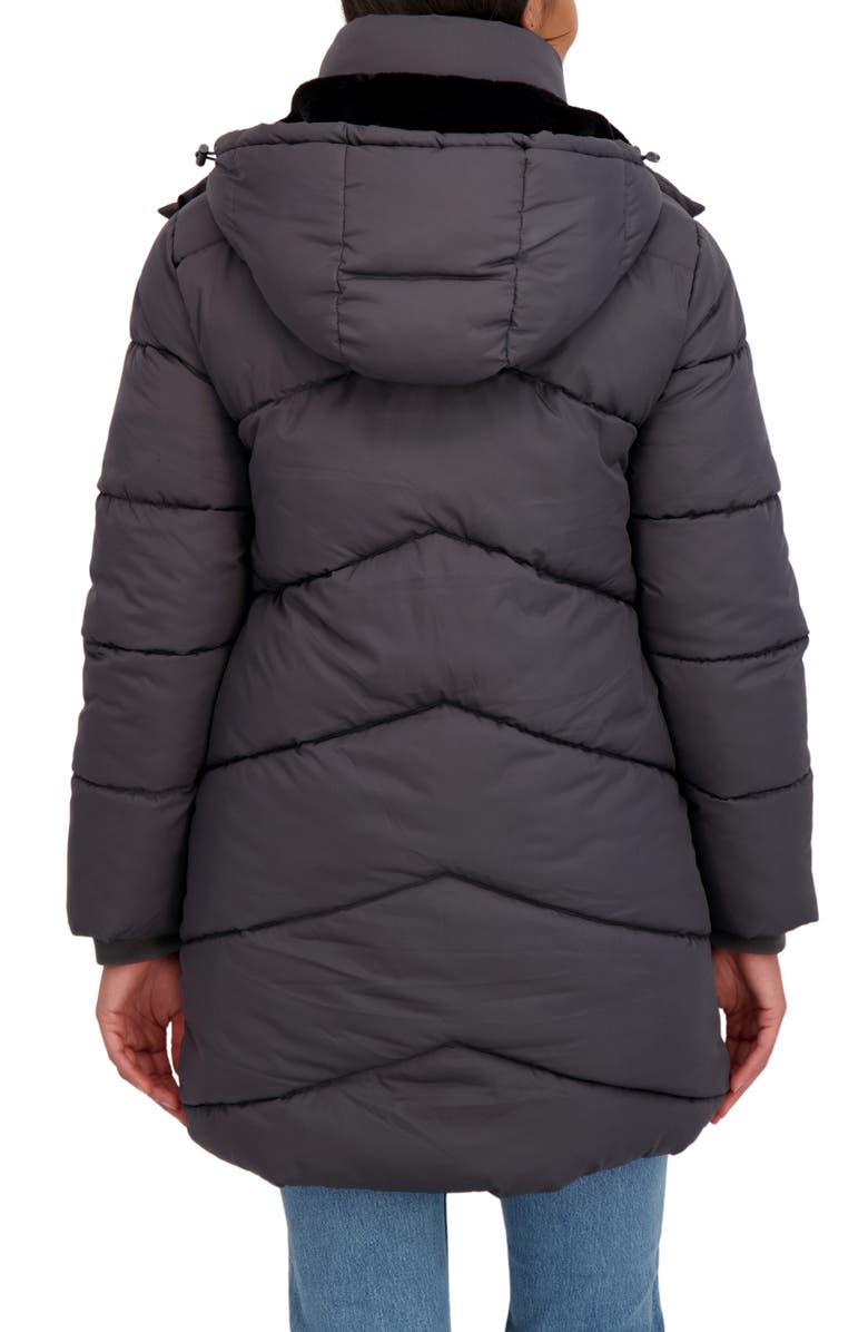 Sebby Quilted Hooded Puffer Jacket, Alternate, color, Grey