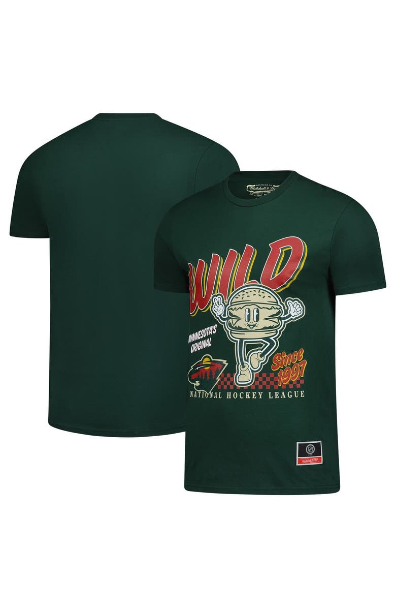 Mitchell & Ness Men's Mitchell & Ness Green Minnesota Wild Local Food T-Shirt, Main, color, Green