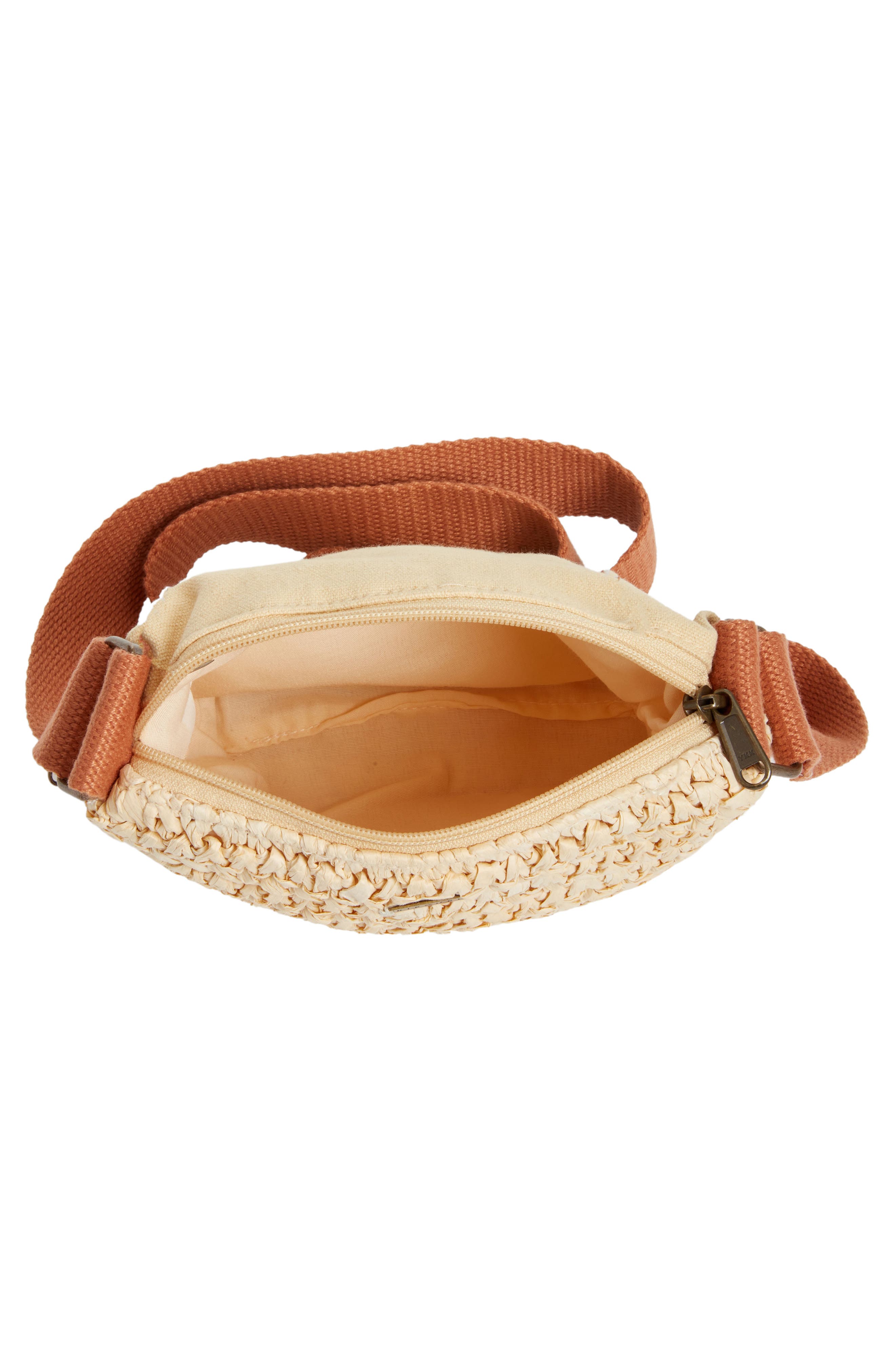Rip Curl Crochet Straw Crossbody Bag, Alternate, color, 