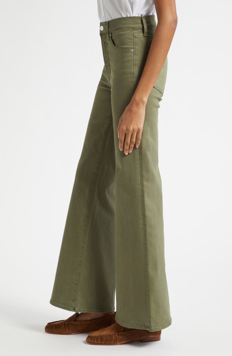 Veronica Beard Joplin Wide Flare Jeans, Alternate, color, Army