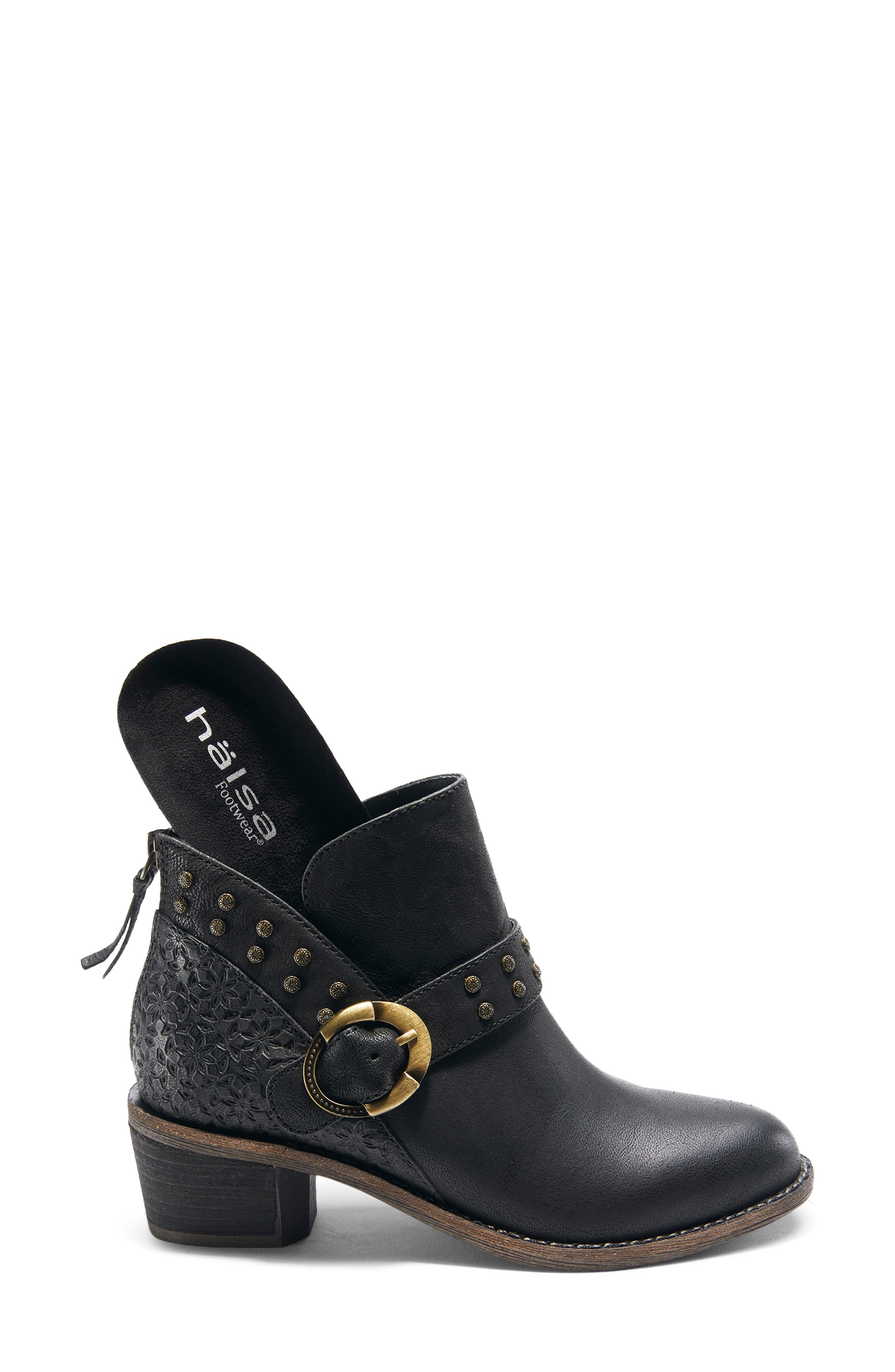 Hälsa Footwear Melania Bootie, Alternate, color, Black Leather