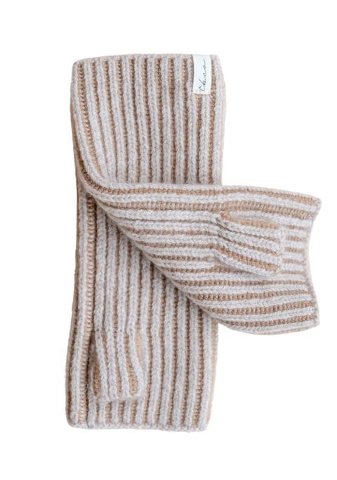 Cashmere & Merino Ribbed Two-Tone Wrist Warmers
