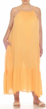 BOHO ME Deep Back Ruffle Hem Dress