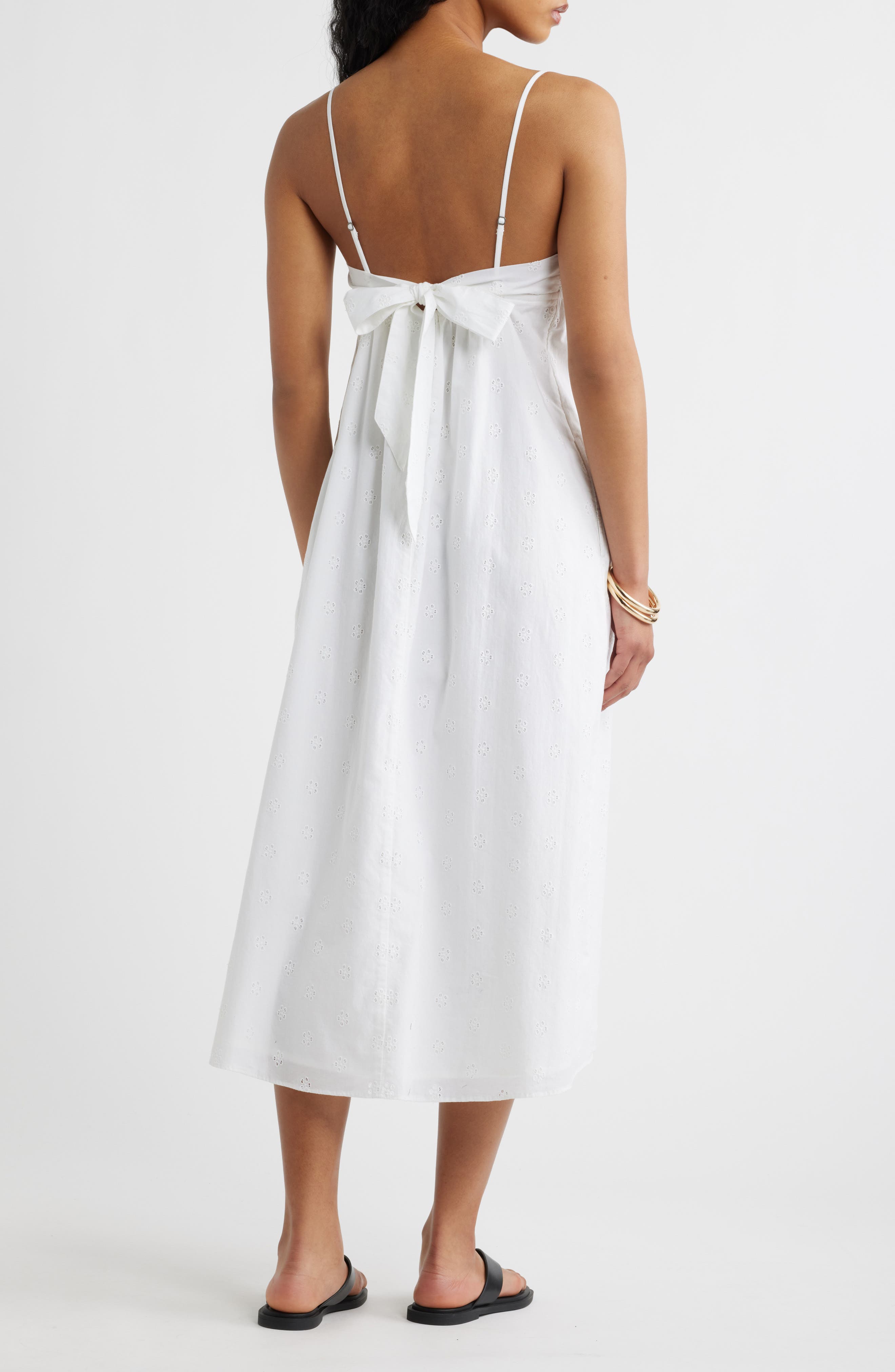 Cotton Eyelet Midi Dress - image 2