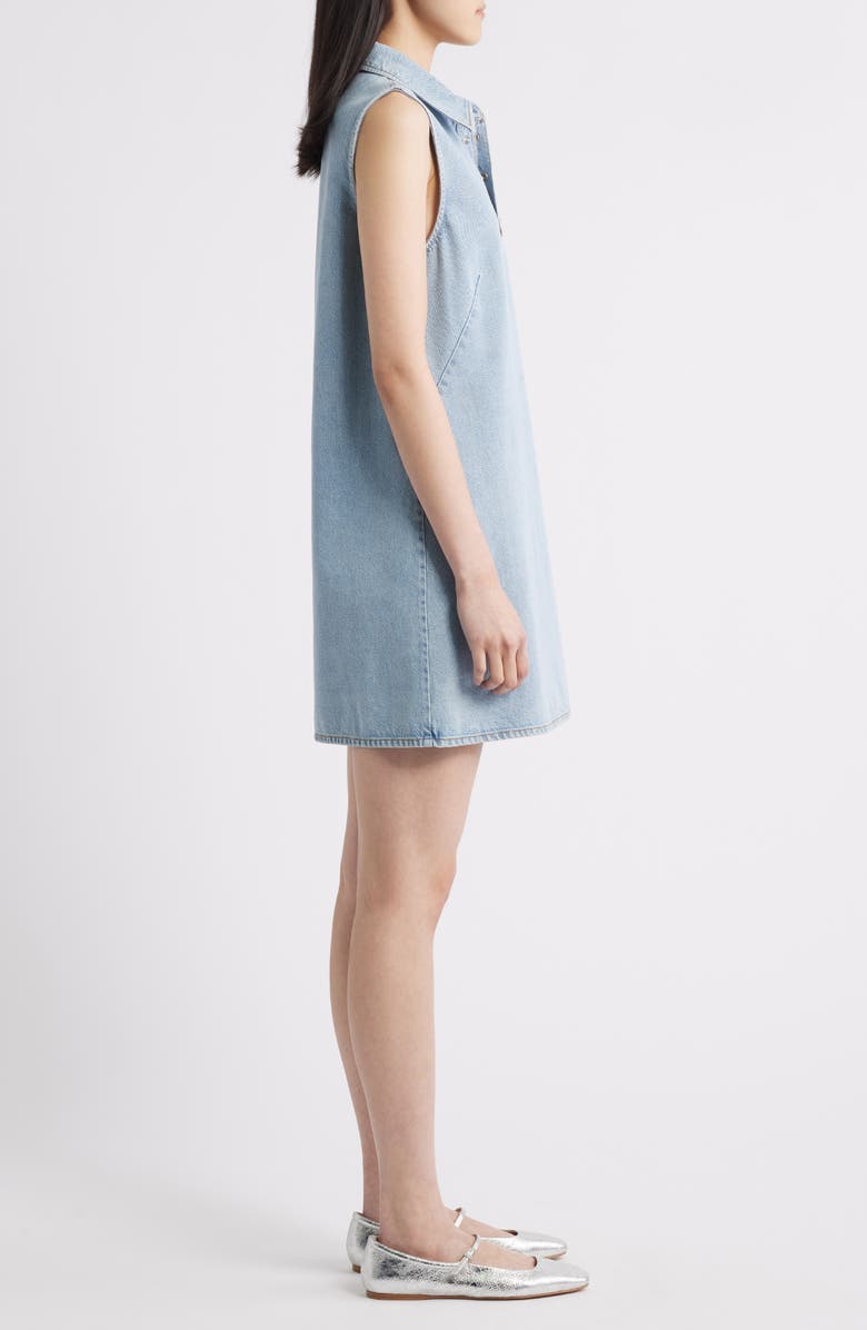 FRAME The City Sleeveless Denim Shift Minidress, Alternate, color, Betty