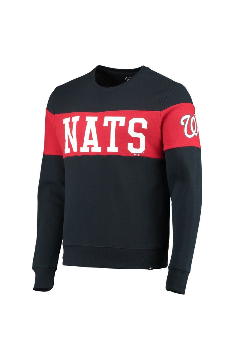 '47 Men's '47 Navy Washington Nationals Interstate Pullover Sweatshirt, Alternate, color, 