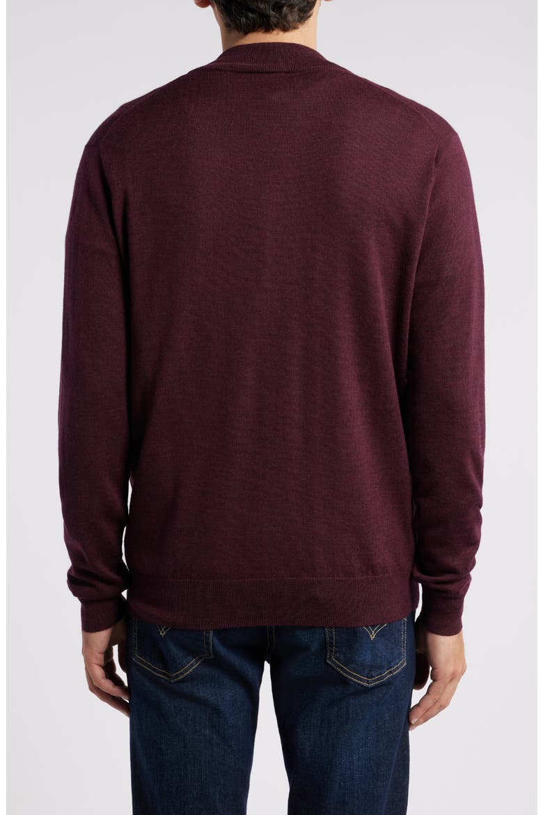 Autumn Crest Wool Blend Quarter Zip Sweater, Alternate, color, WINTERBERRY