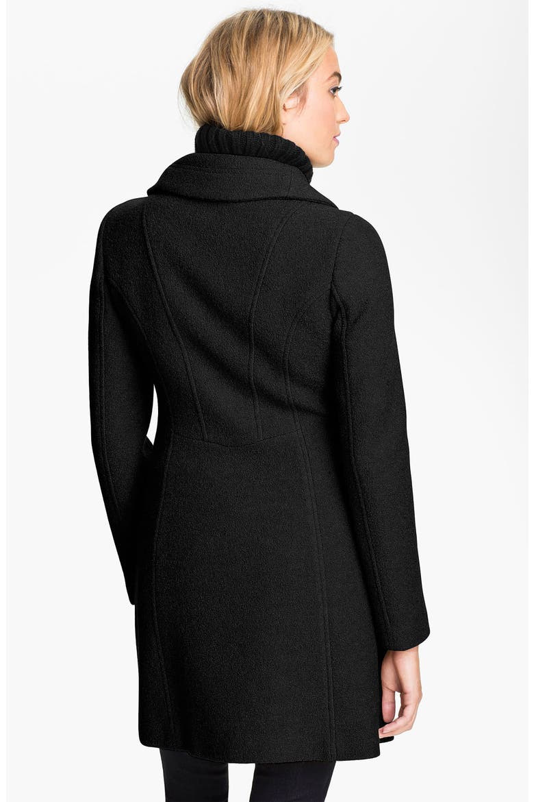 Soïa & Kyo Double Collar Walking Coat, Alternate, color, BLACK
