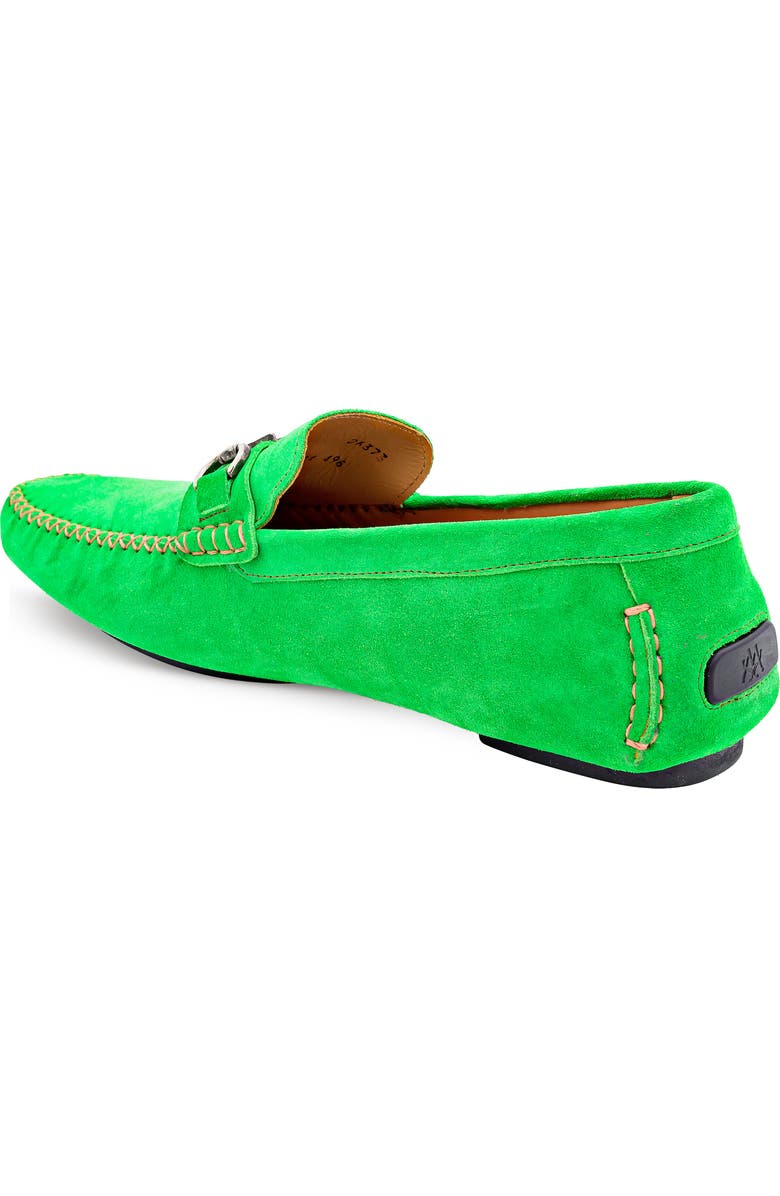 Mezlan Initial Bit Ornament Leather Loafer, Alternate, color, Green