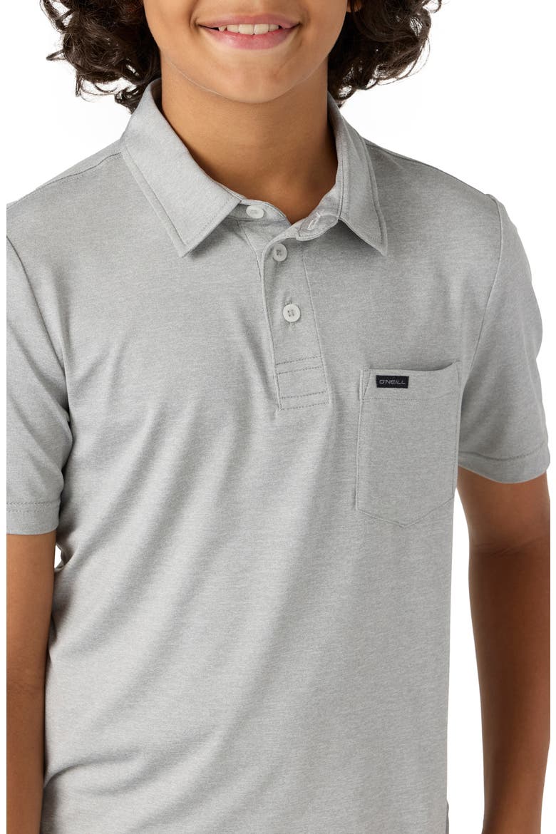 Kids' TRVLR Performance Polo, Alternate, color, HEATHER GR