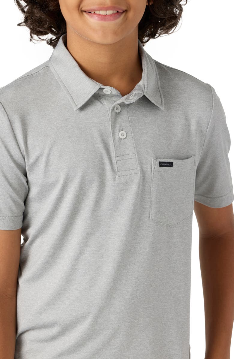 O'Neill Kids' TRVLR Performance Polo, Alternate, color, Heather Gr