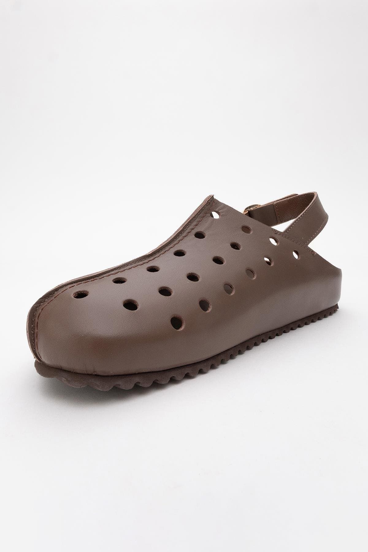 Justa Leather Clogs, Alternate, color, Brown Leather