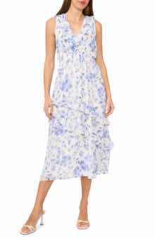 Parker V-Neck Tiered Midi Dress