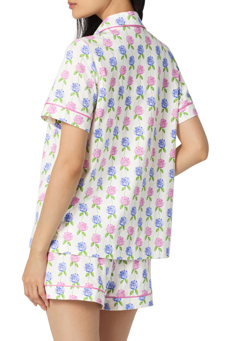 Print Stretch Organic Cotton Short Pajamas, Alternate, color, COTTAGE PARLOR