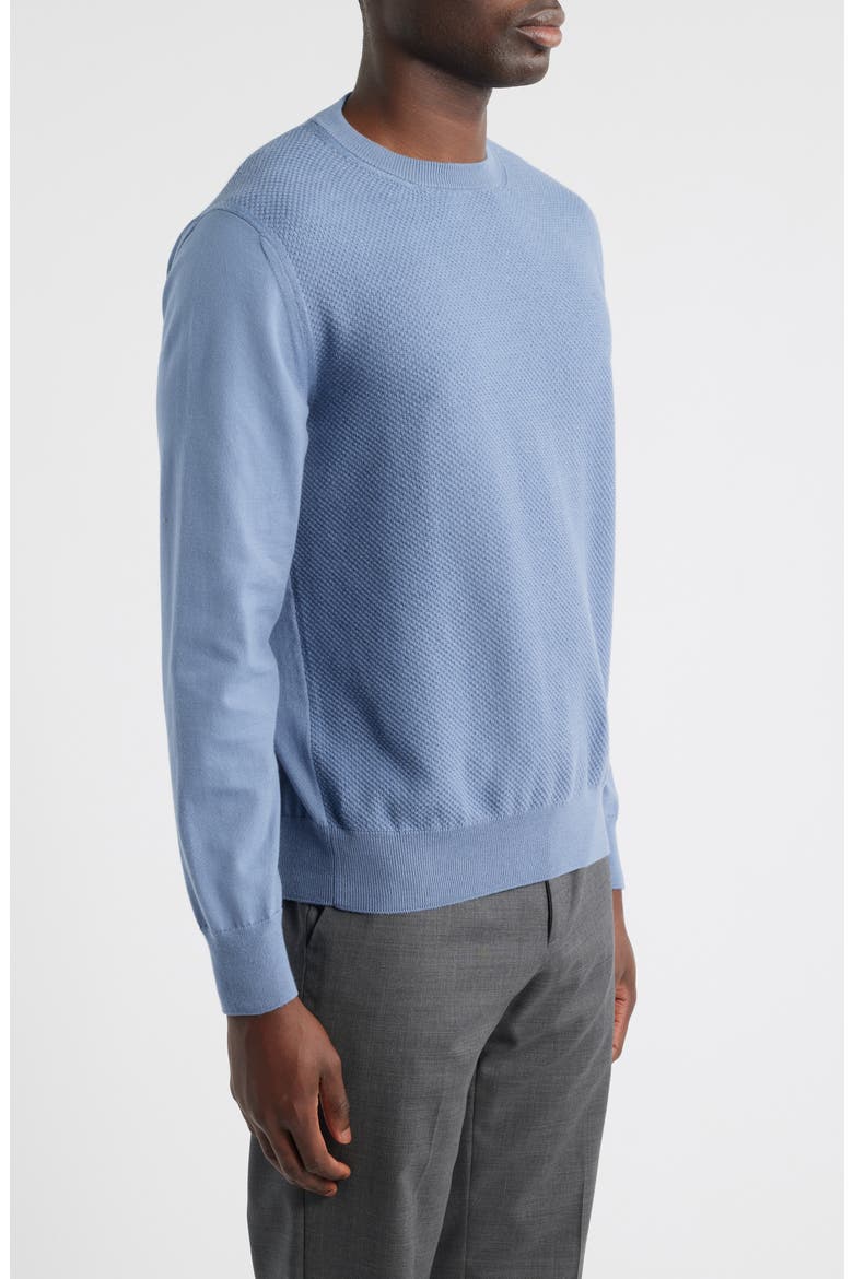 Cotton Crewneck Sweater, Alternate, color, BLUE