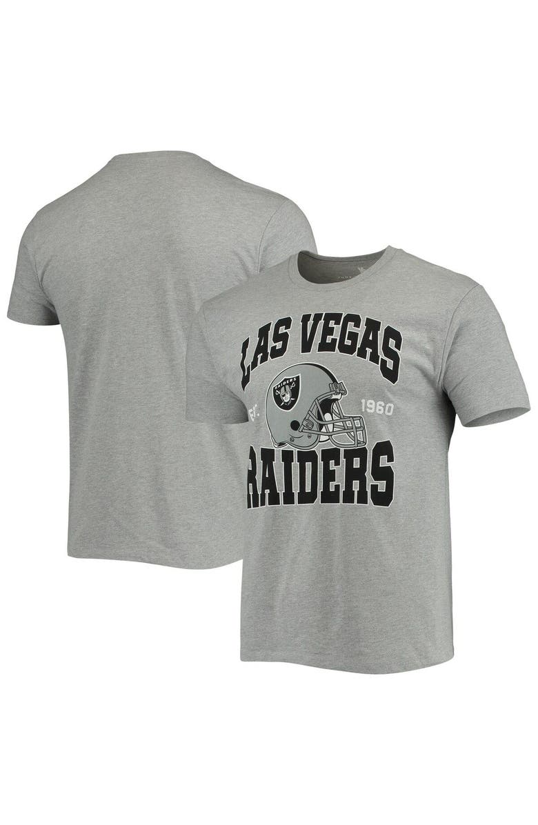 Junk Food Men's Junk Food Heathered Gray Las Vegas Raiders Helmet T-Shirt, Main, color, 