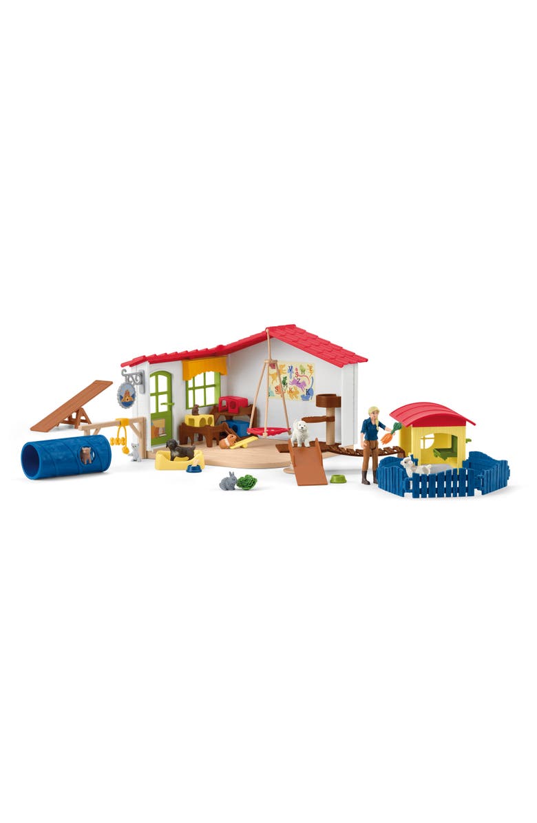 Schleich Farm World Pet Hotel, 54 Piece Animal Playset, Ages 3+, Main, color, Multicolored