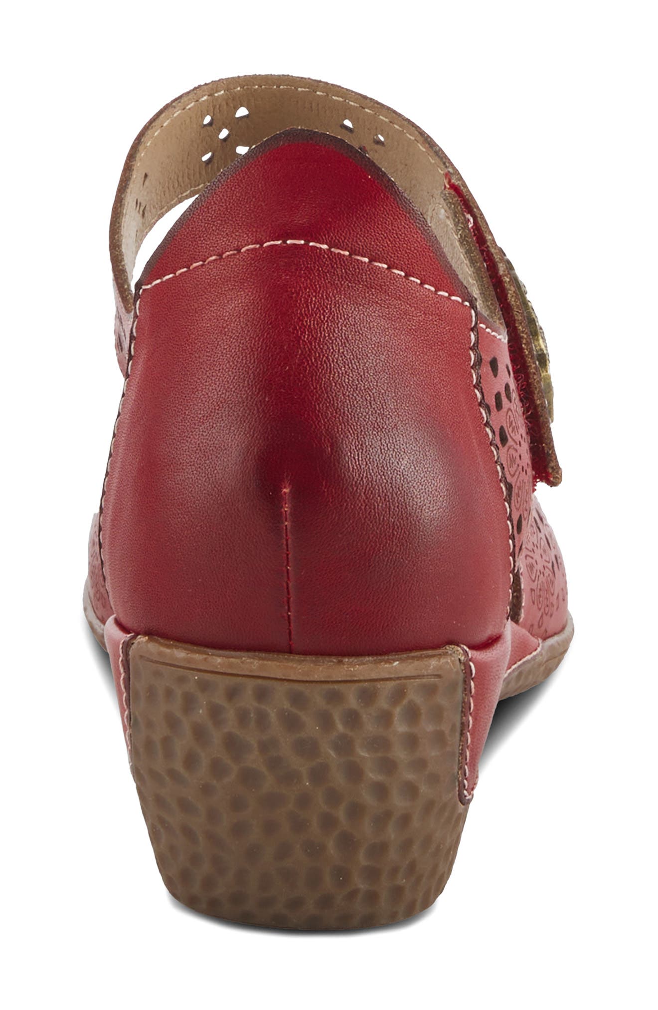 L'Artiste by Spring Step Americana Ankle Strap Clog, Alternate, color, Red