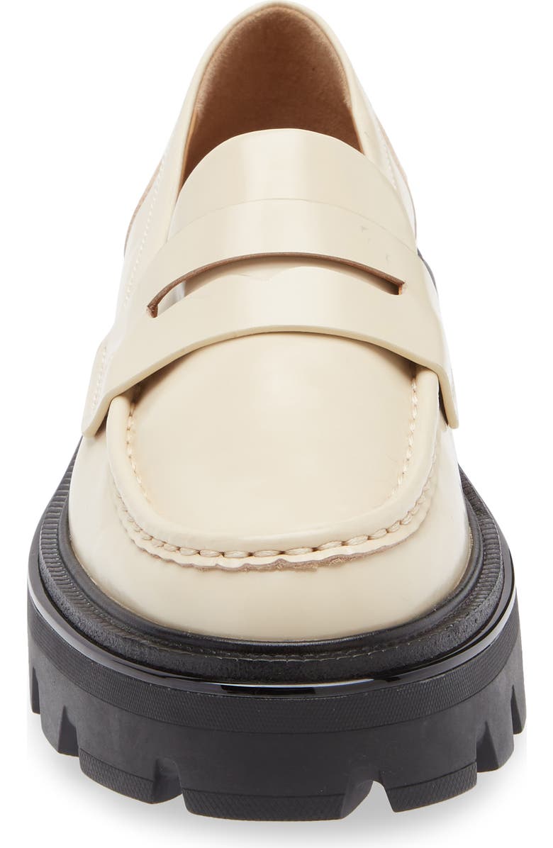 rag & bone Quinn Platform Penny Loafer, Alternate, color, Greige