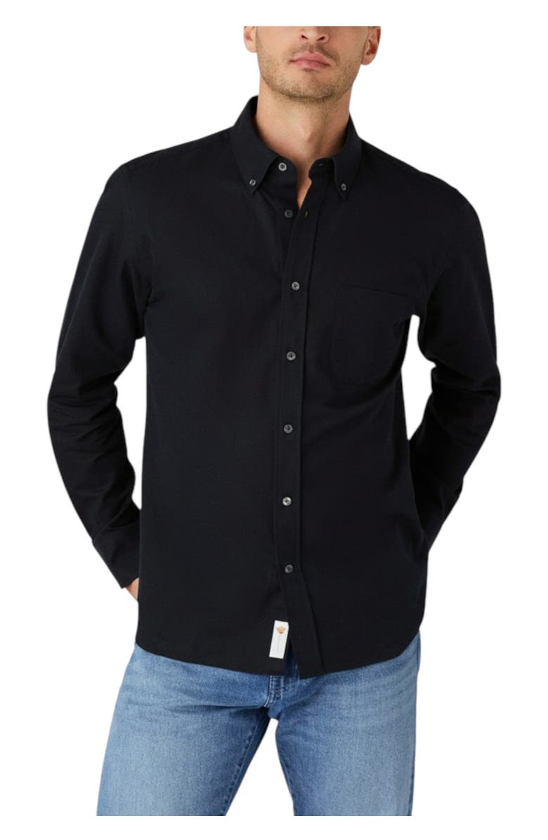 Robert Talbott Harrison Button Down Pique Shirt, Main, color, Black