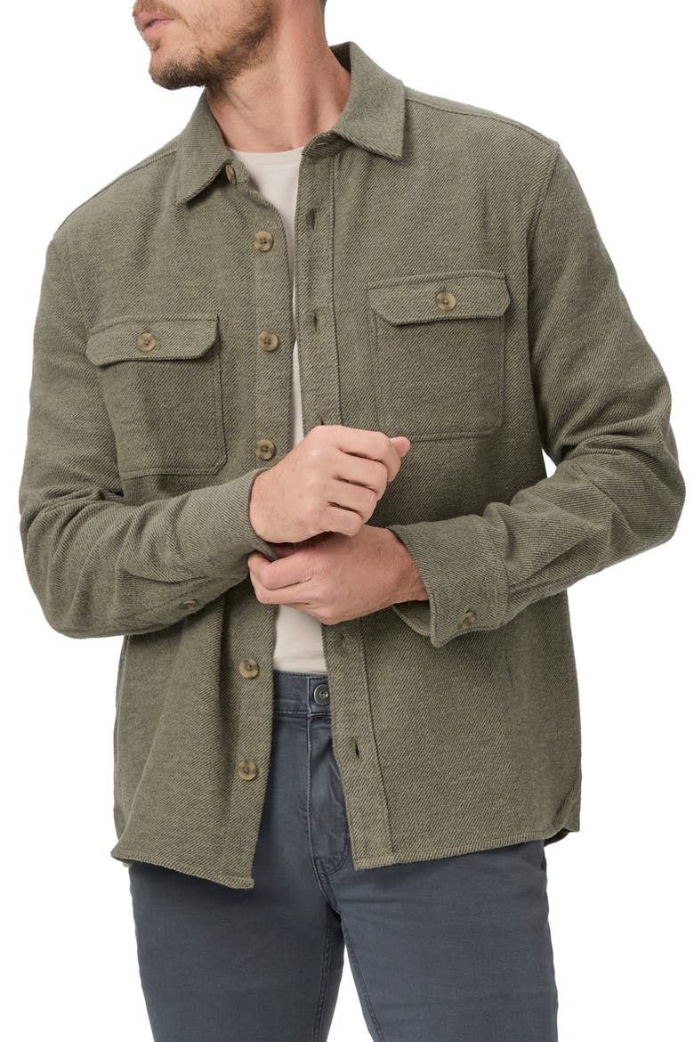 Wilbur Cotton Twill Overshirt, Main, color, SHADED OLIVE
