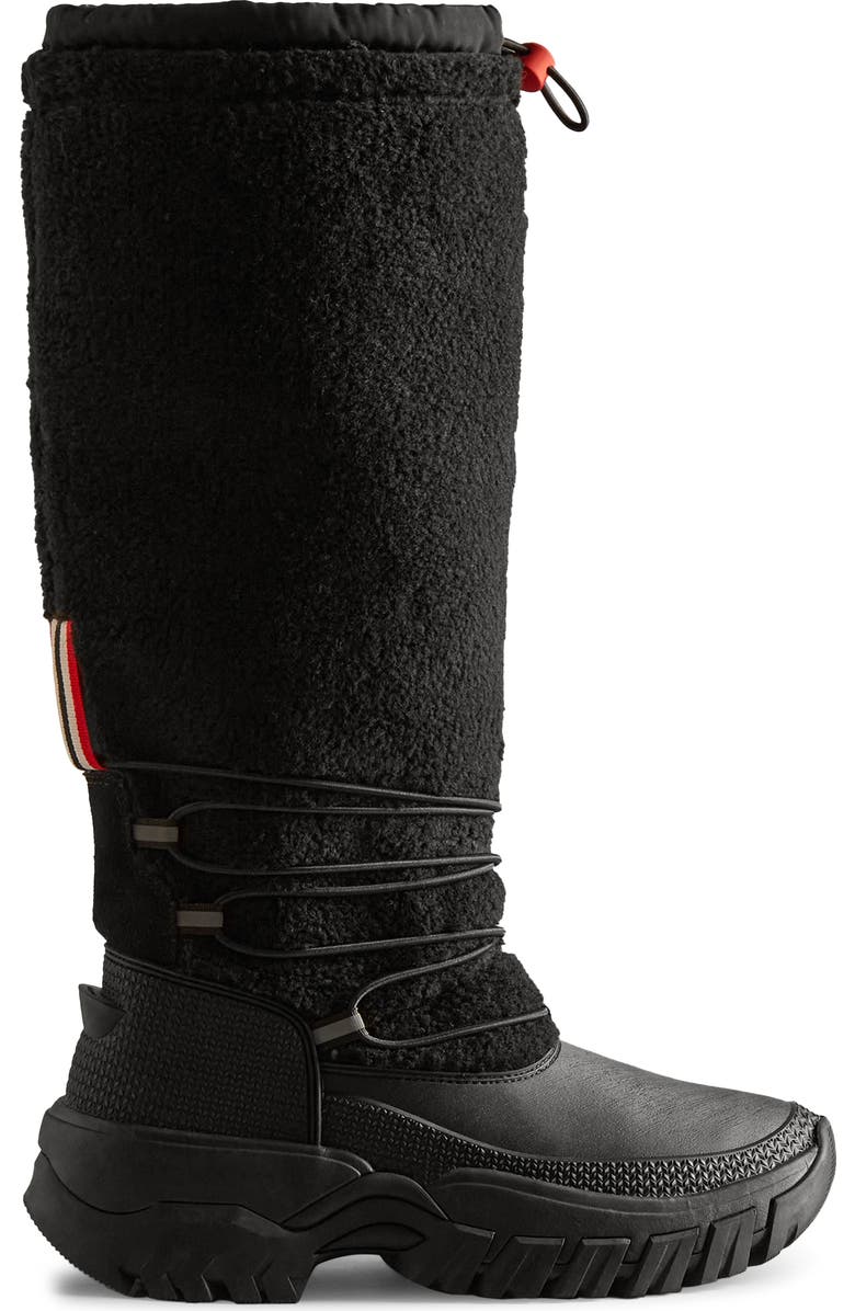 Hunter Wanderer Fleece Waterproof Tall Boot, Alternate, color,