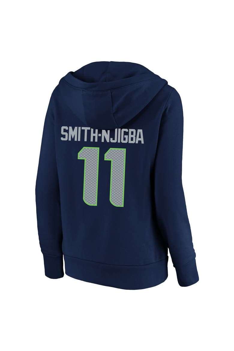 Women's Fanatics Jaxon Smith-Njigba College Navy Seattle Seahawks Super Bowl LX Champions Plus Size Name & Number Fleece Hoodie, Alternate, color, College Navy