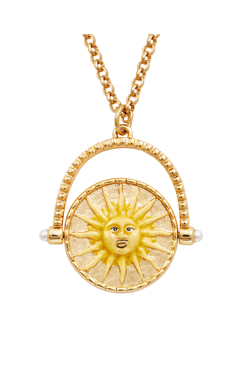 Fable England Sun & Moon Spinner Necklace, Alternate, color, Gold