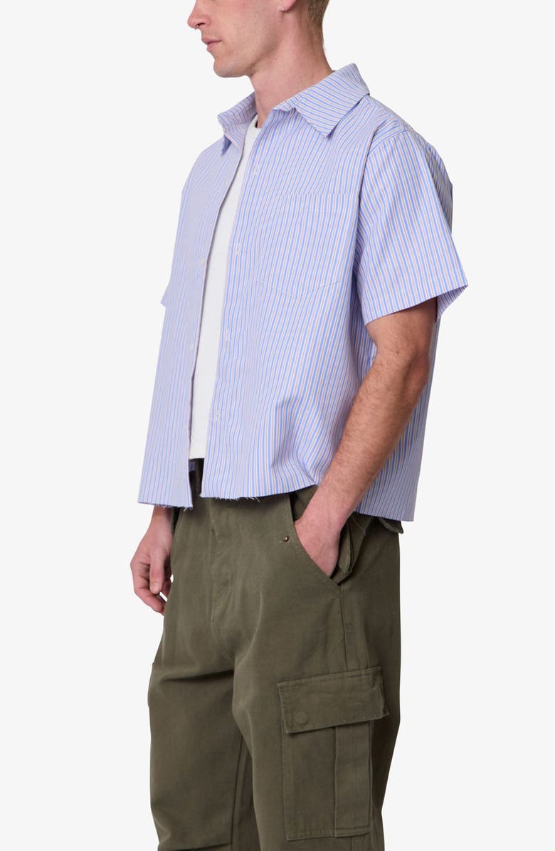 mnml Stripe Poplin Short Sleeve Button-Up Shirt, Alternate, color,