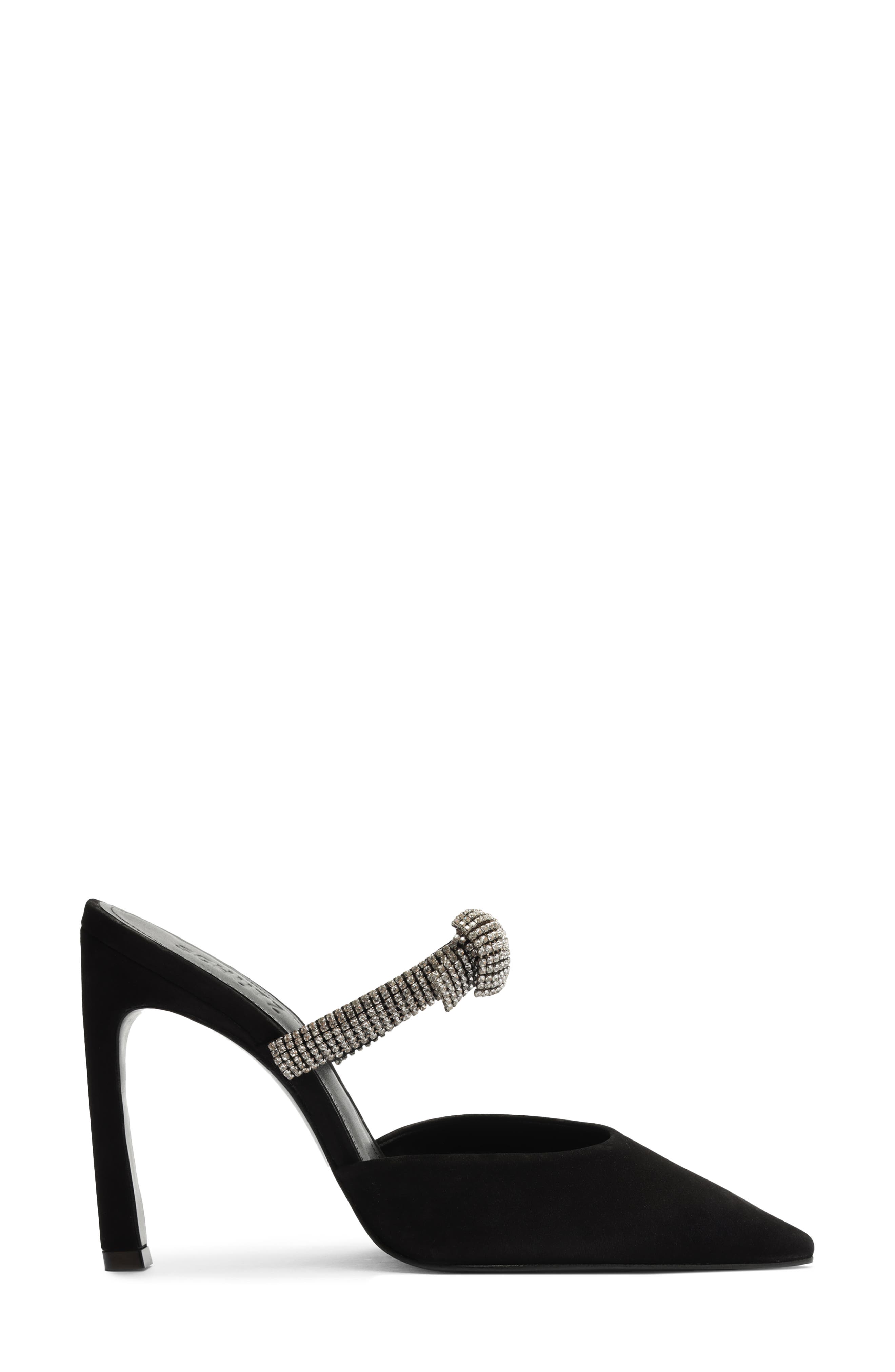 Pearl Curve Mule, Alternate, color, BLACK
