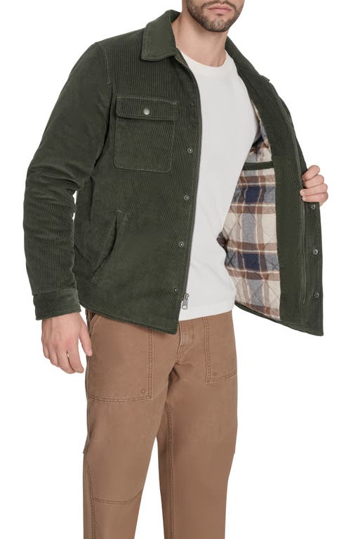 Levi's Corduroy Insulated Zip-up Jacket In Green