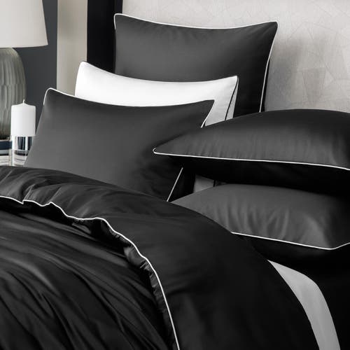 Togas Clarity Piping Pillowcase Set In Black