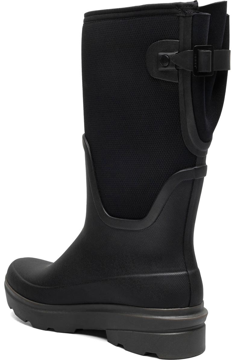 Bogs Hazel Tall Adjustable Calf Rain Boot, Alternate, color, Black