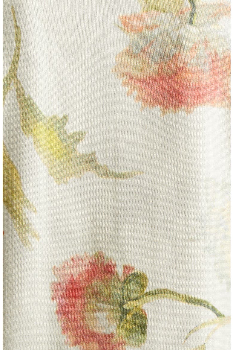 Poppy Print Silk & Cotton Sweater Tank, Alternate, color, ALMOND MULTI