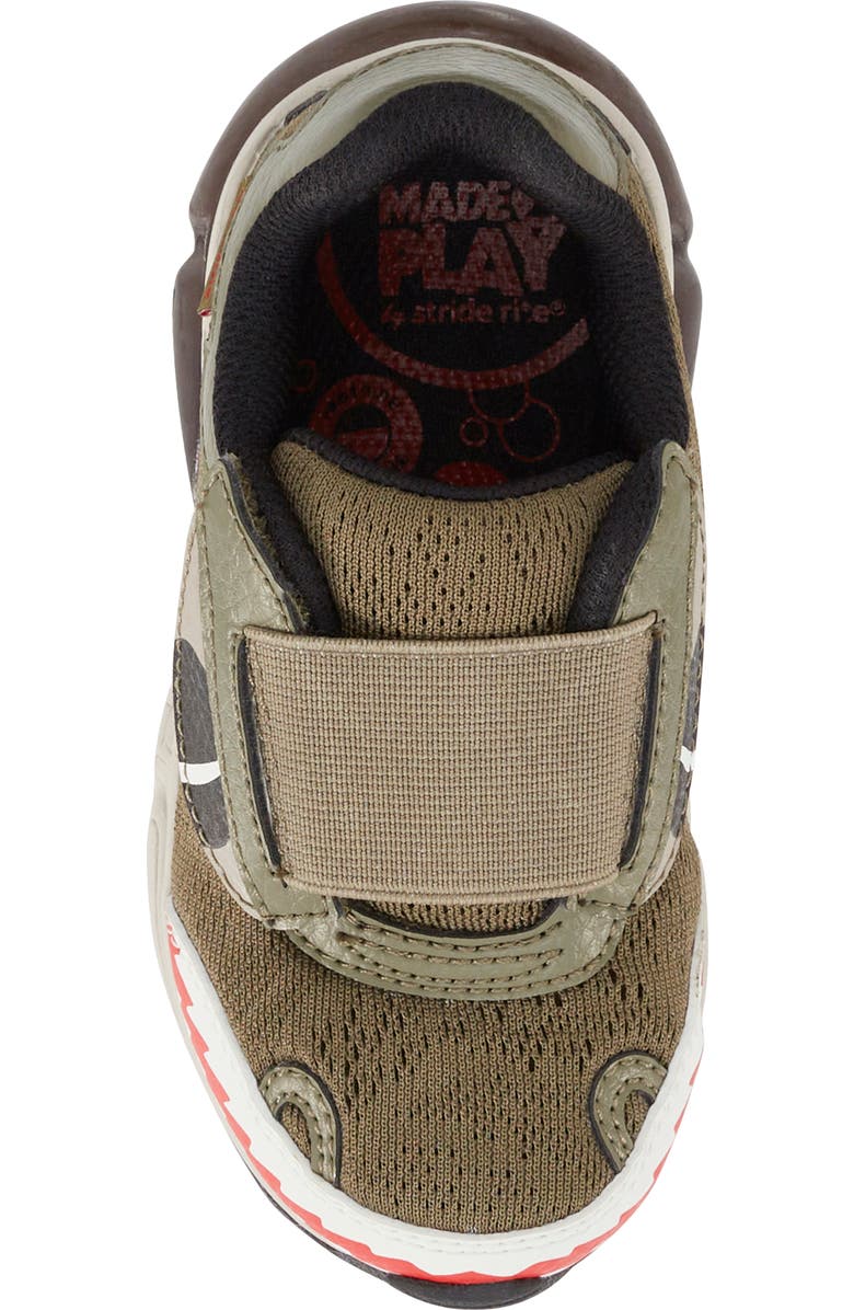 Stride Rite Kids' Made2Play<sup>®</sup> Lighted Monster Sneaker, Alternate, color, Olive