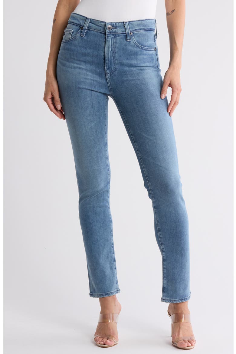 Mari High Waist Slim Straight Leg Jeans, Main, color, RELOAD