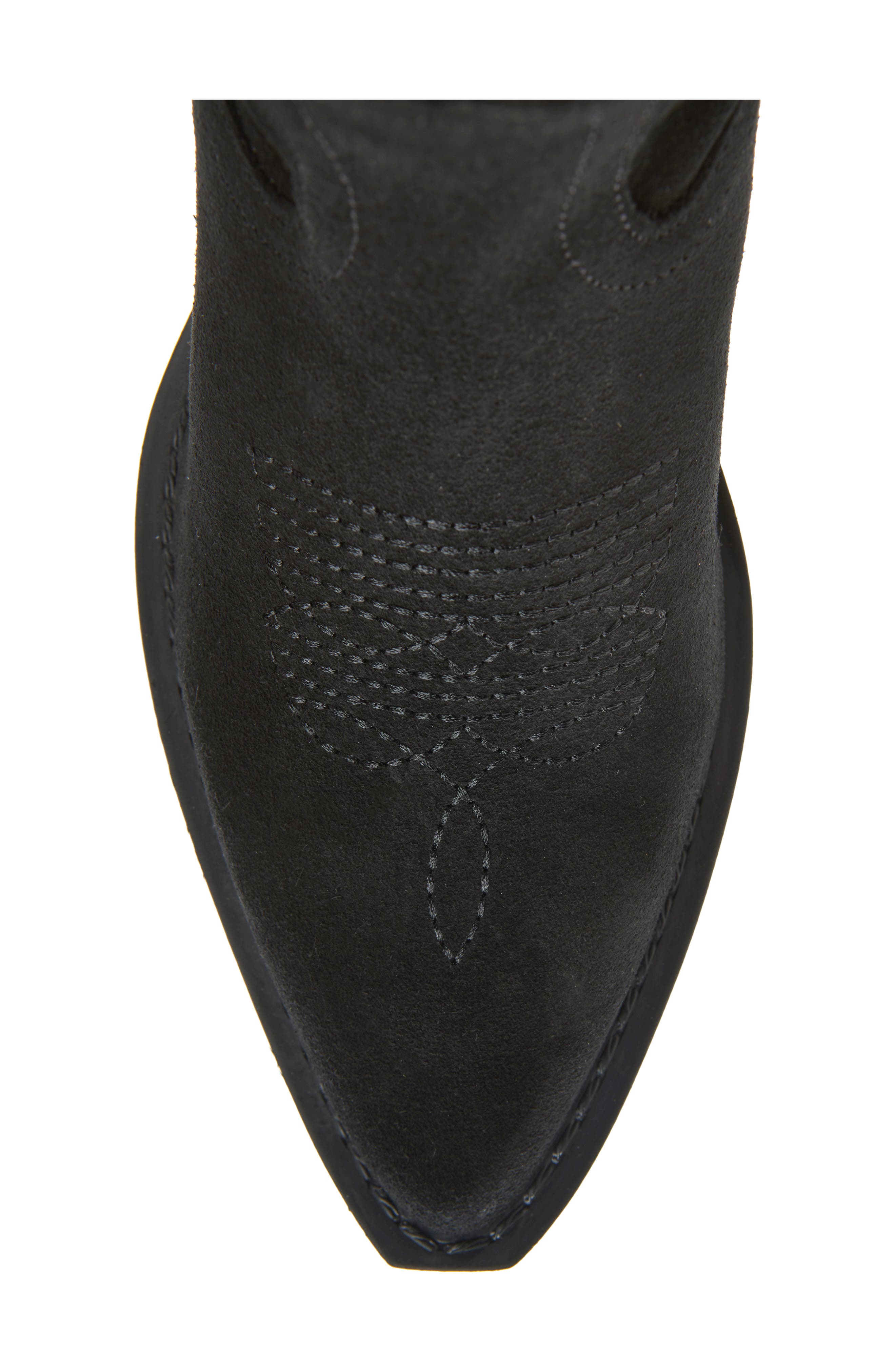 Steve Madden Anslee Western Boot, Alternate, color, Black Suede