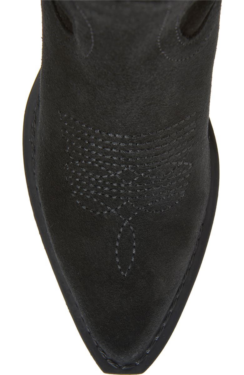 Steve Madden Anslee Western Boot, Alternate, color, Black Suede
