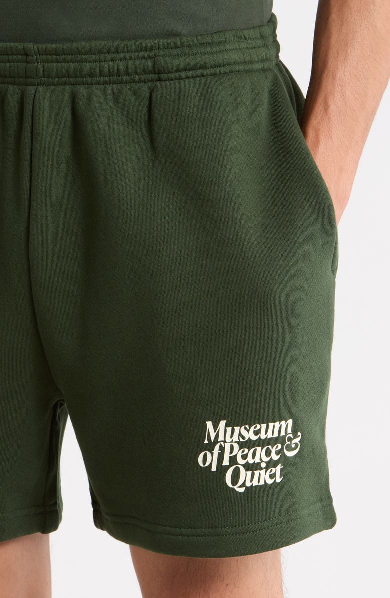 Museum of Peace & Quiet Mid Century Sweatshorts, Alternate, color, Forest