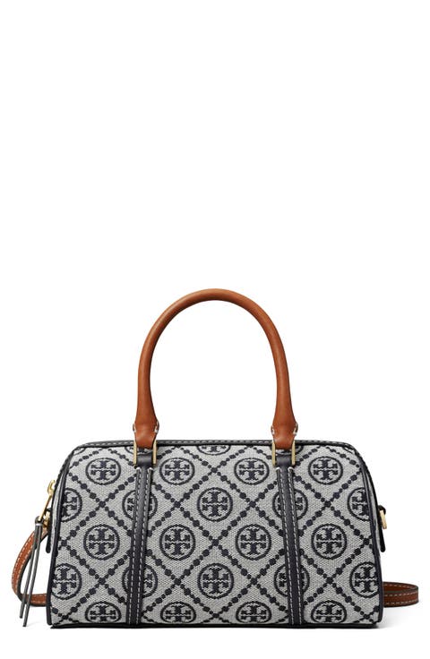 Petite T Monogram Jacquard Barrel Bag