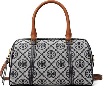 【Tory Burch】 T MONOGRAM PETITE BARREL BAG ◆国内発送◆ T Monogram Petite Barrel Bag: Women's Designer Crossbody