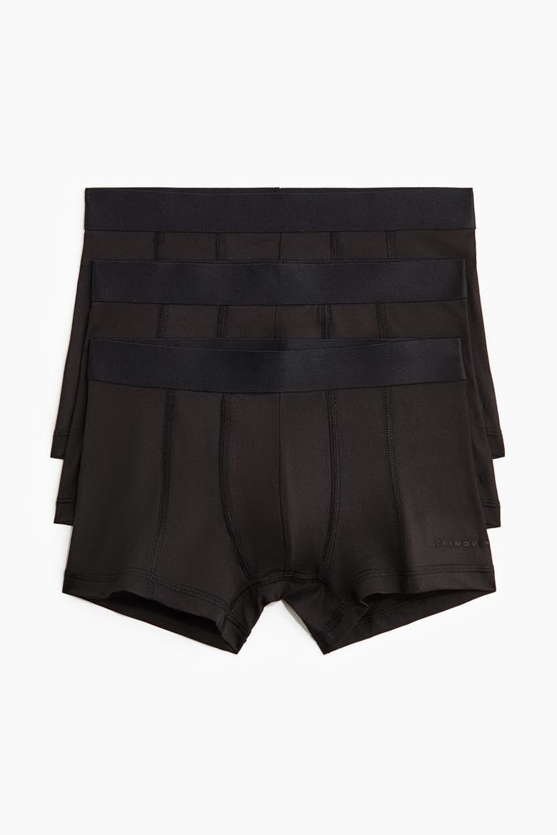 3-pack Sports Trunks With Drymove, Main, color, Black